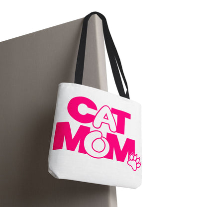 Cat mom pink Tote Bag