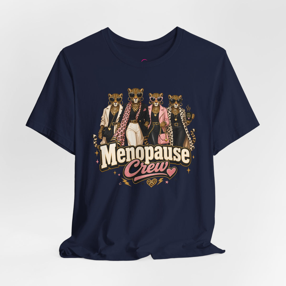 Menopause crew leopard T-shirt