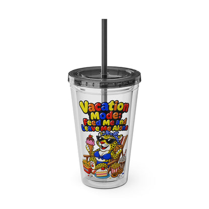 Vacation mode feed me and leave me alone Clear Insulated Cup