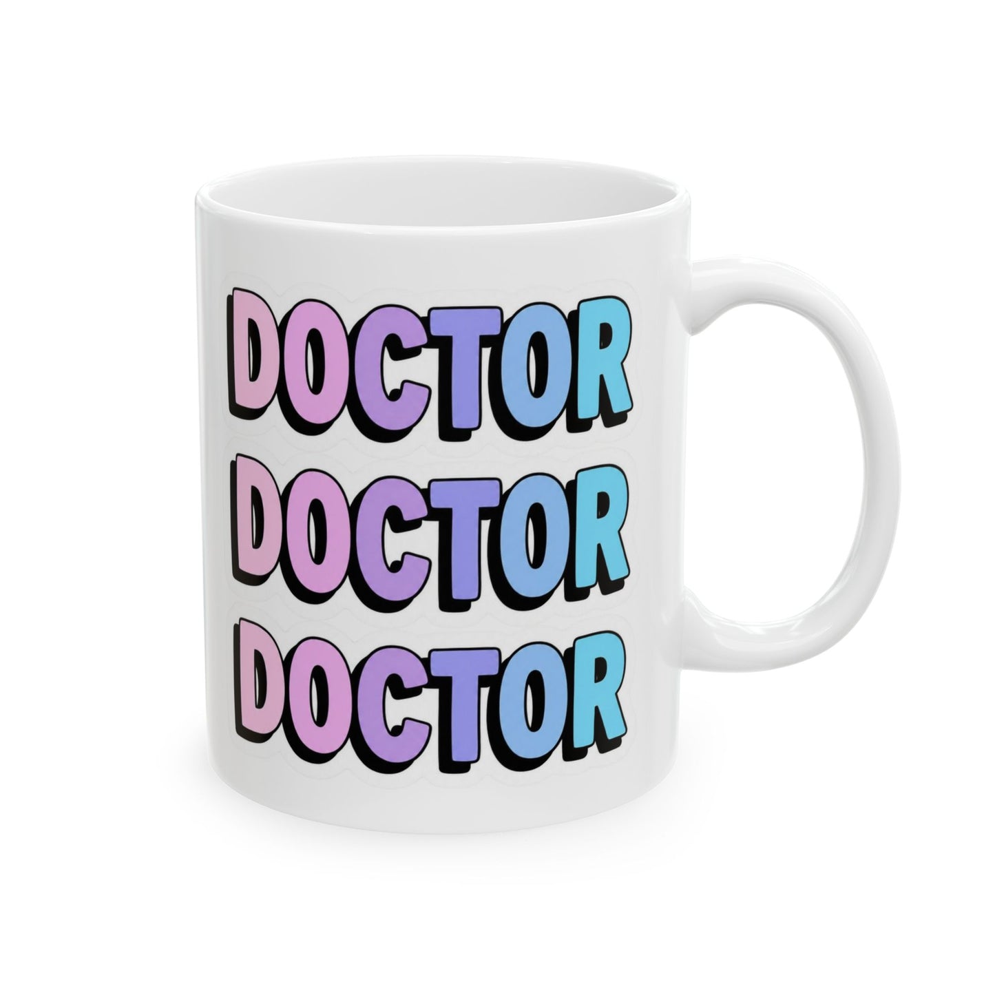 DOCTOR faux sticker Mug