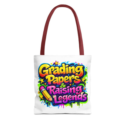 Grading papers & raising legends Tote Bag
