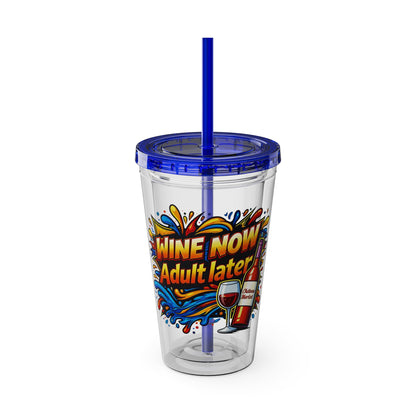 WINE NOW Adult later Clear Insulated Cup