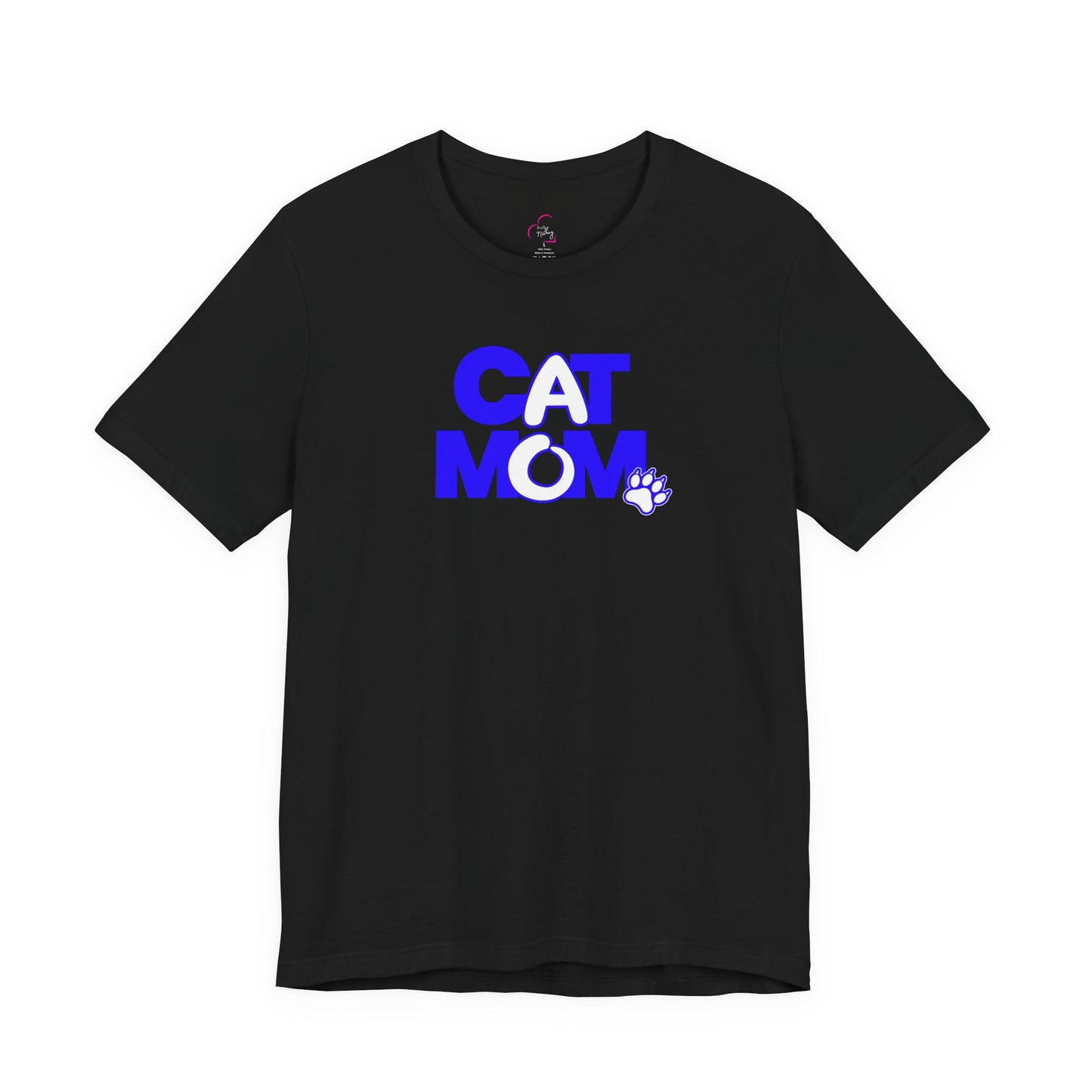Cat mom blue T-shirt