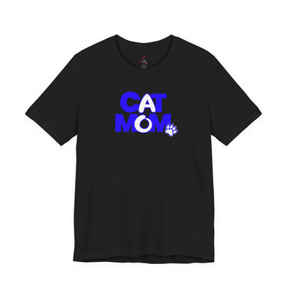 Cat mom blue T-shirt