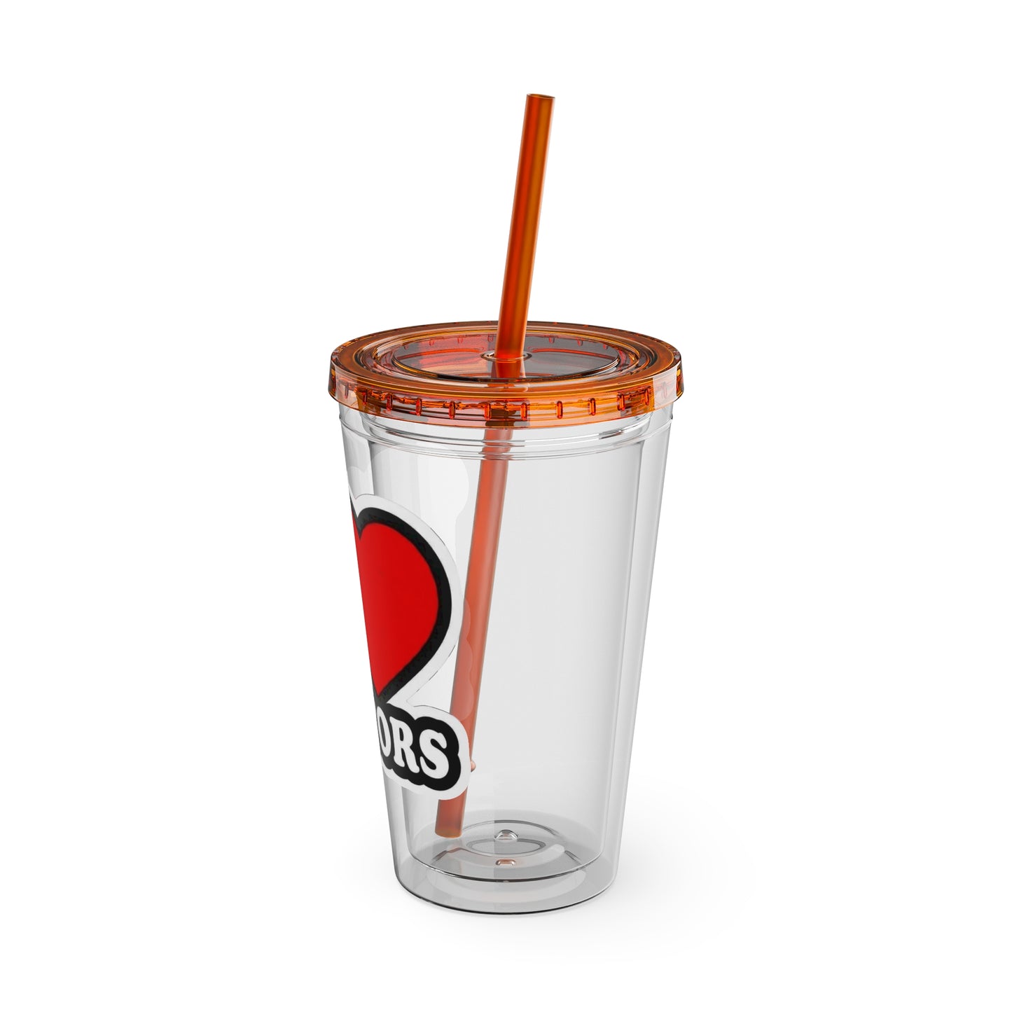 I love doctors faux sticker Clear Insulated Cup