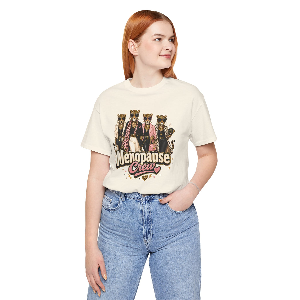 Menopause crew leopard T-shirt