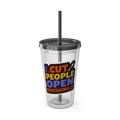 I cut people open professionally Clear Insulated Cup