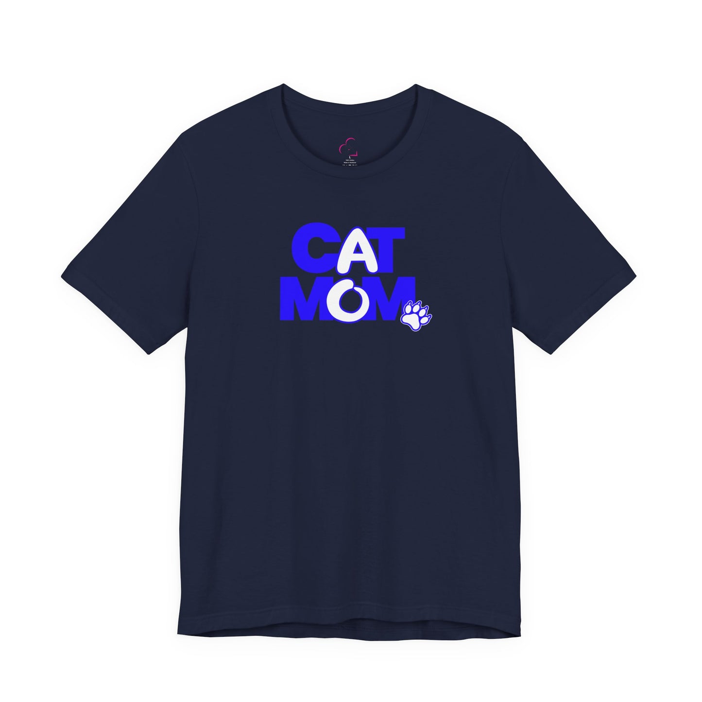 Cat mom blue T-shirt