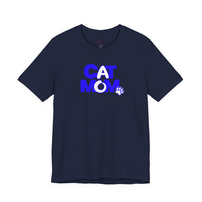 Cat mom blue T-shirt