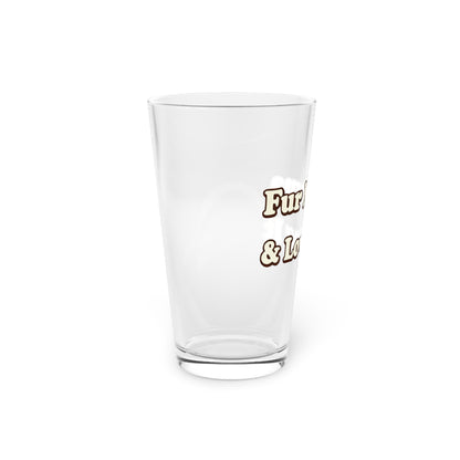 Fur mama & loving it Beer Glass