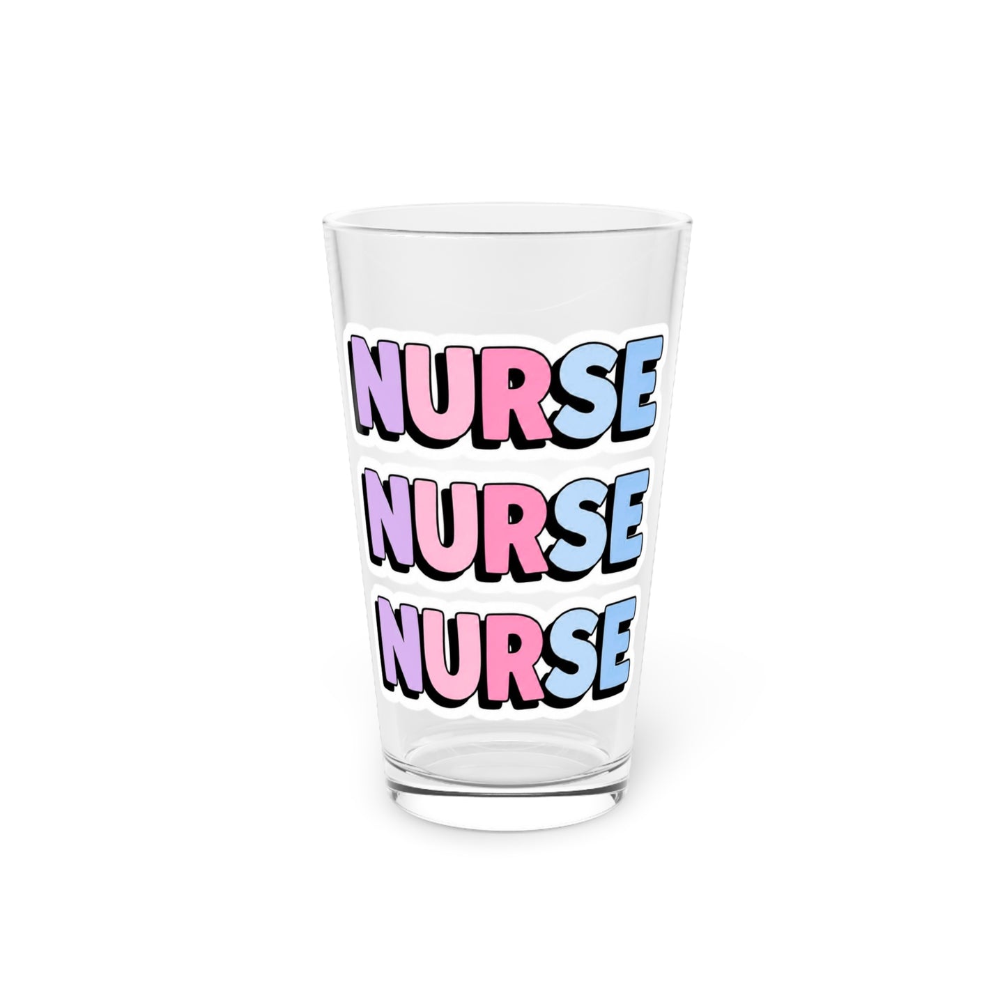NURSE faux sticker Beer Glass