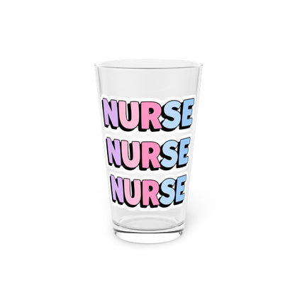 NURSE faux sticker Beer Glass