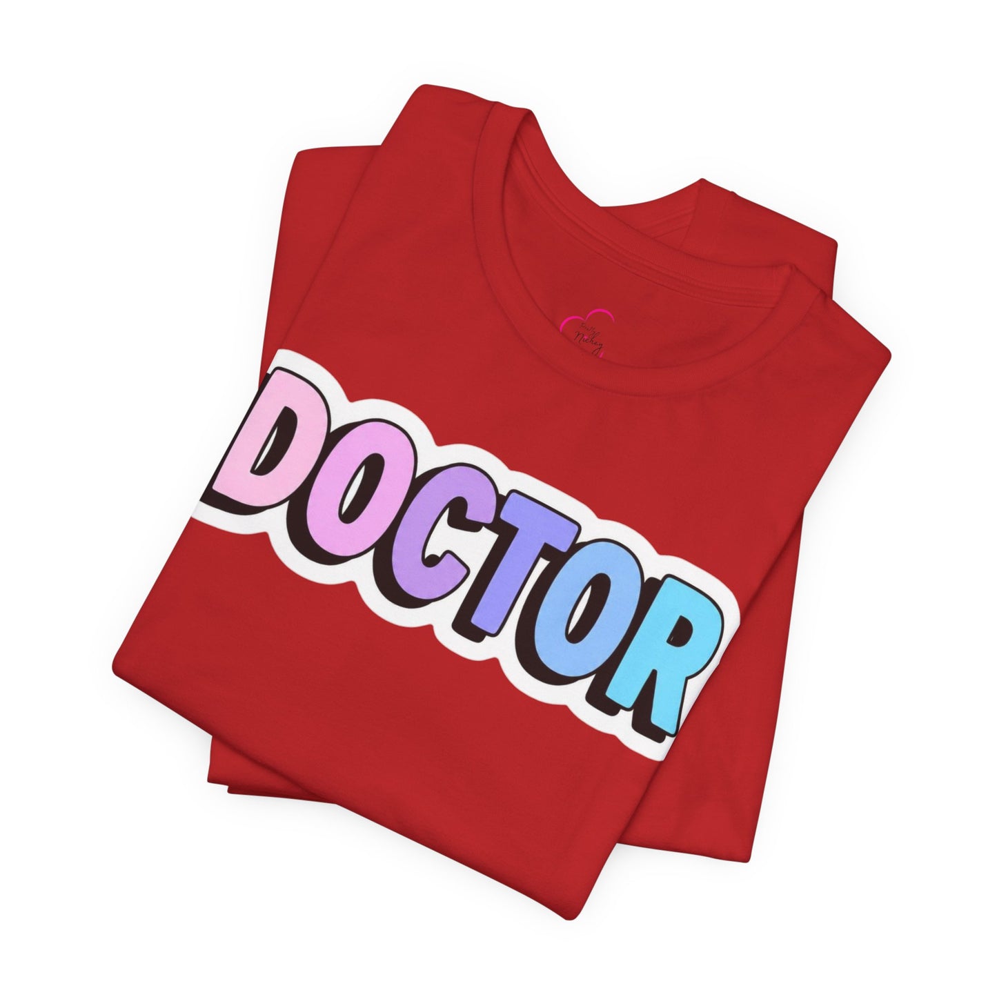 DOCTOR faux sticker T-shirt