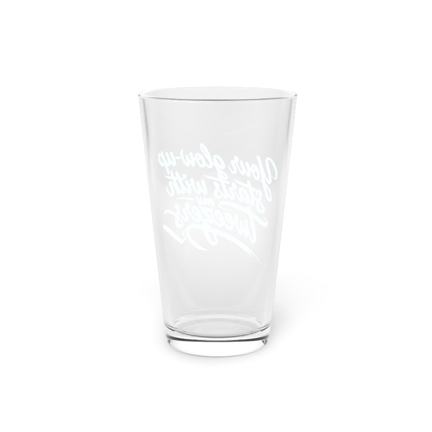 Your glow up starts with my tweezers Beer Glass