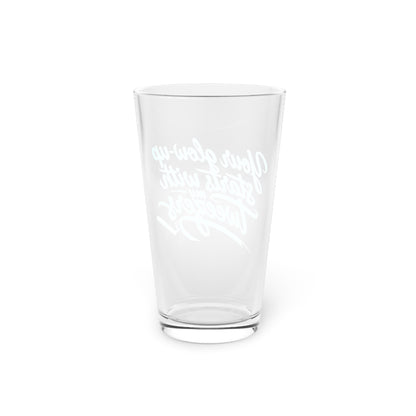 Your glow up starts with my tweezers Beer Glass