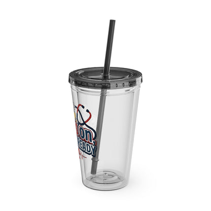 Suns up, scrubs on, attitude ready Clear Insulated Cup