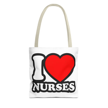 I love nurses faux sticker Tote Bag