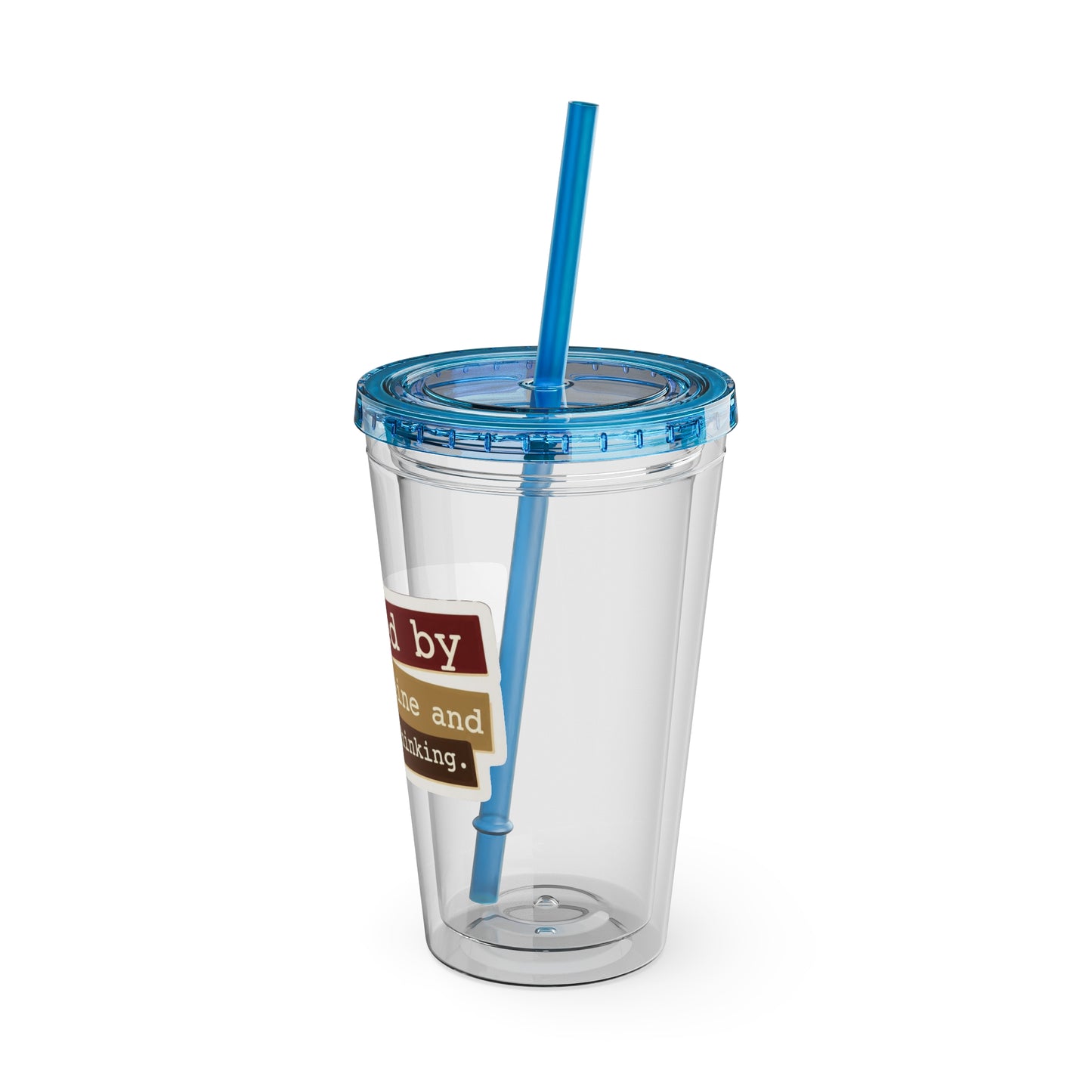Powered by caffeine and critical thinking Clear Insulated Cup
