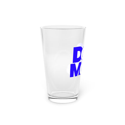 Dog mom blue Beer Glass