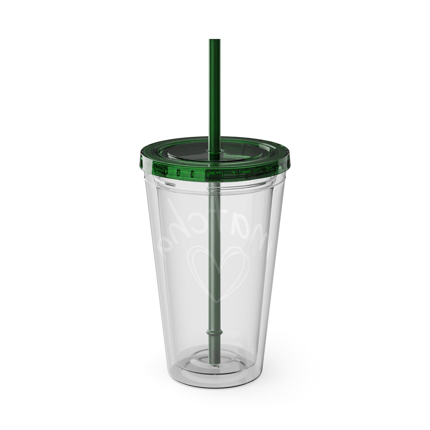 Matcha Heart Clear Insulated Cup