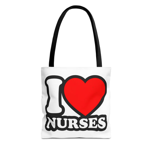 I love nurses faux sticker Tote Bag