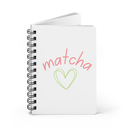 Matcha Heart Spiral Journal