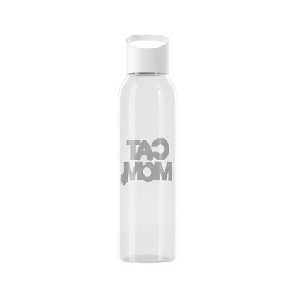 Cat mom blue Water Bottle