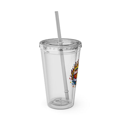 Don't mind my hair I'm doing yours Clear Insulated Cup