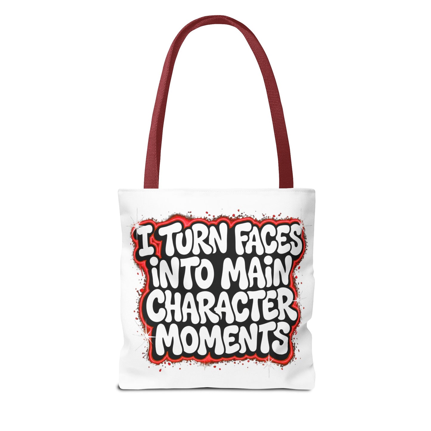 I turn faces into main character moments Tote Bag