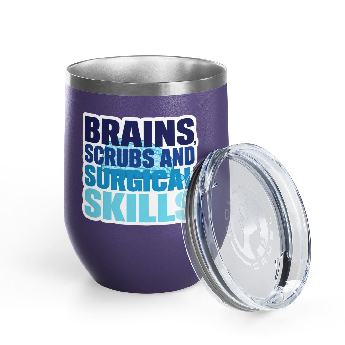 Brains, scrubs and surgical skills blue Tumbler
