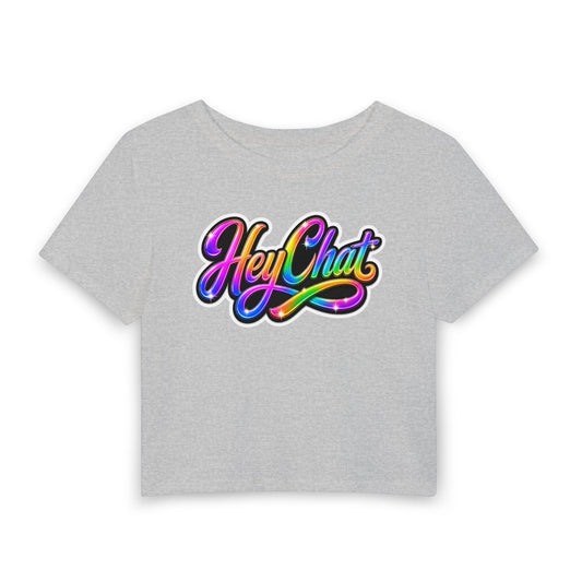 Hey Chat Crop Tee
