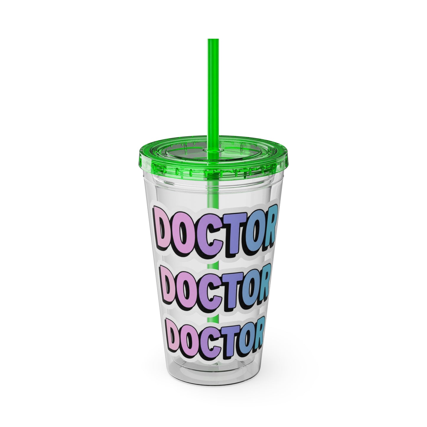 DOCTOR faux sticker Clear Insulated Cup