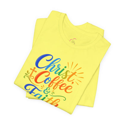 Christ, coffee and faith T-shirt