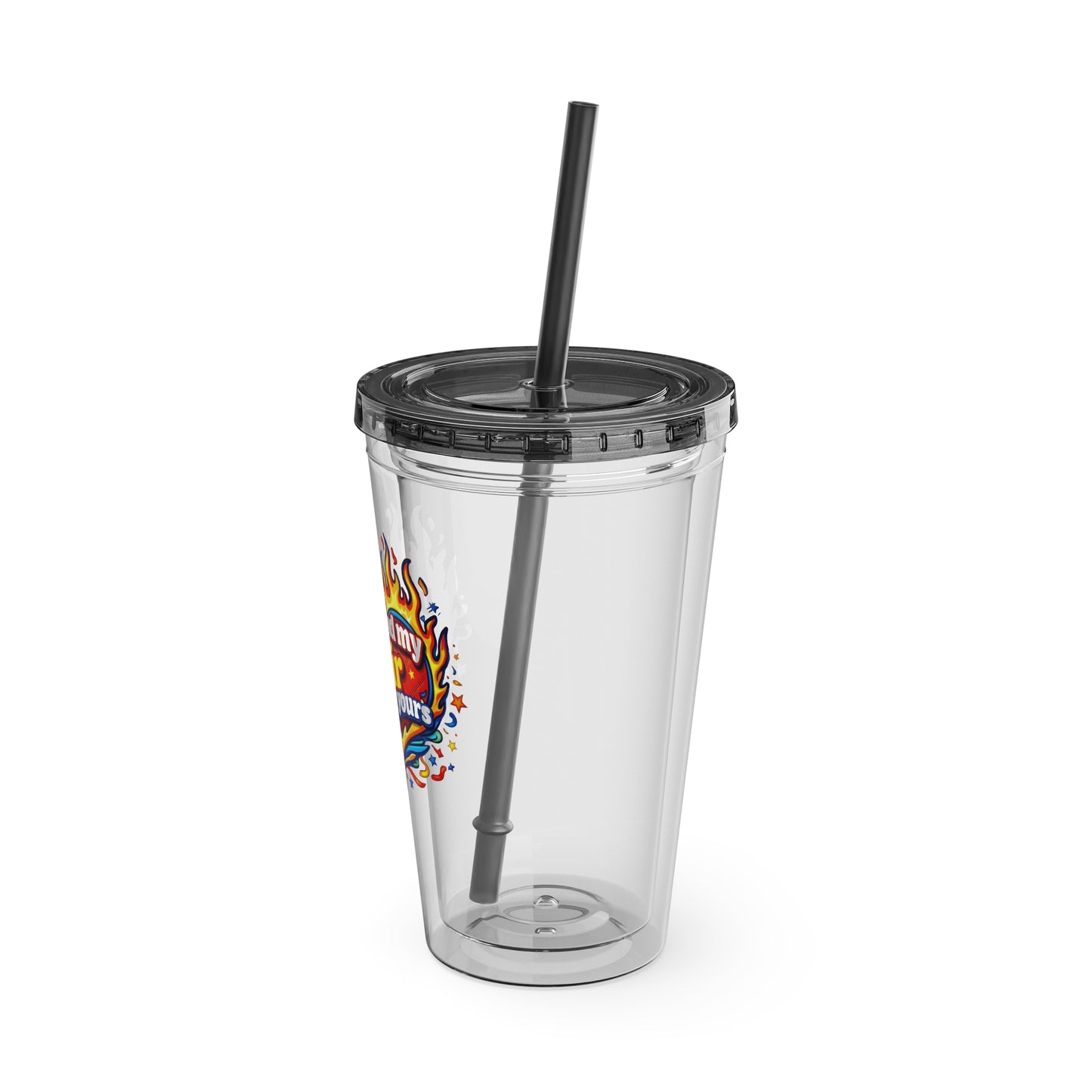 Don't mind my hair I'm doing yours Clear Insulated Cup