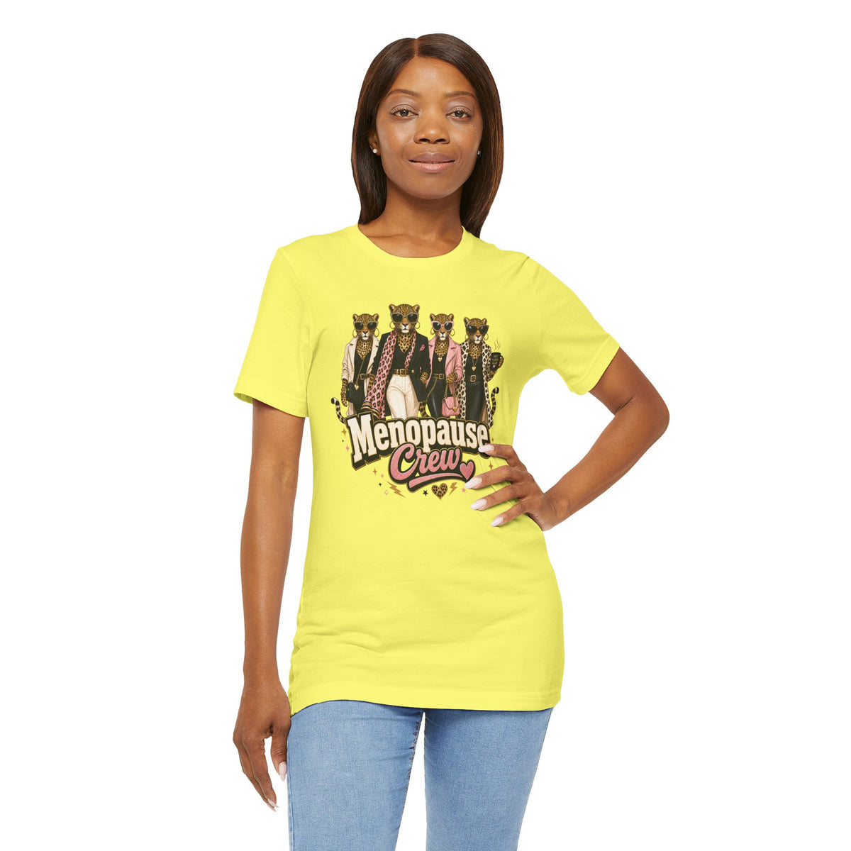 Menopause crew leopard T-shirt