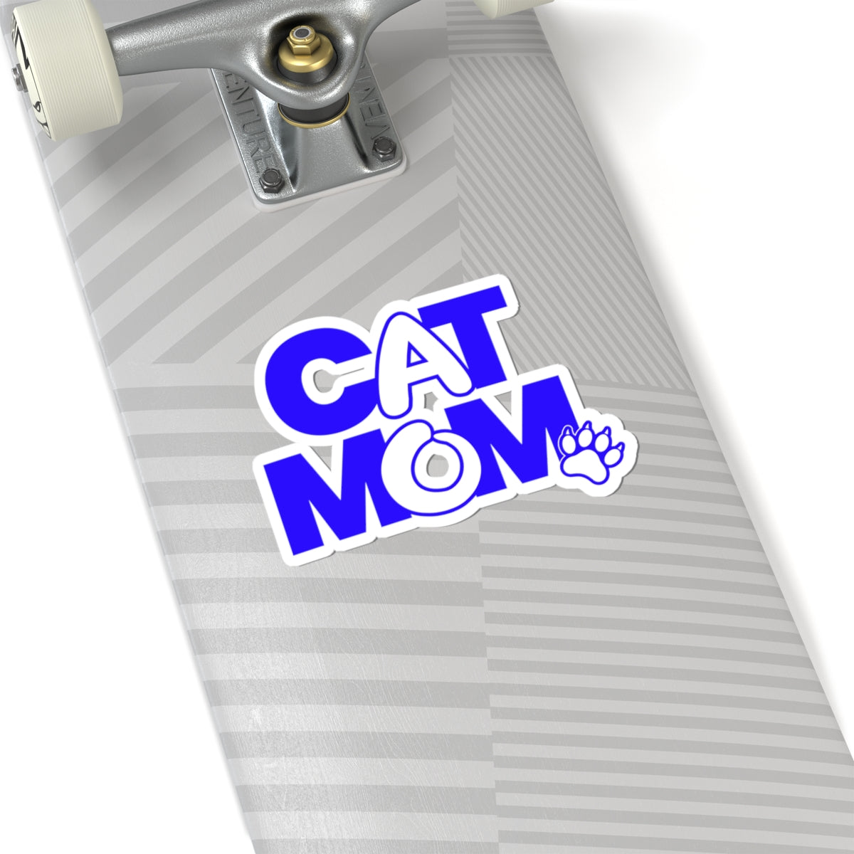 Cat mom blue Sticker
