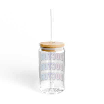 DOCTOR faux sticker Sipper Glass