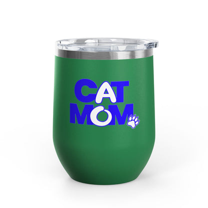 Cat mom blue Tumbler