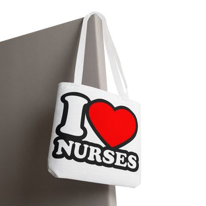 I love nurses faux sticker Tote Bag
