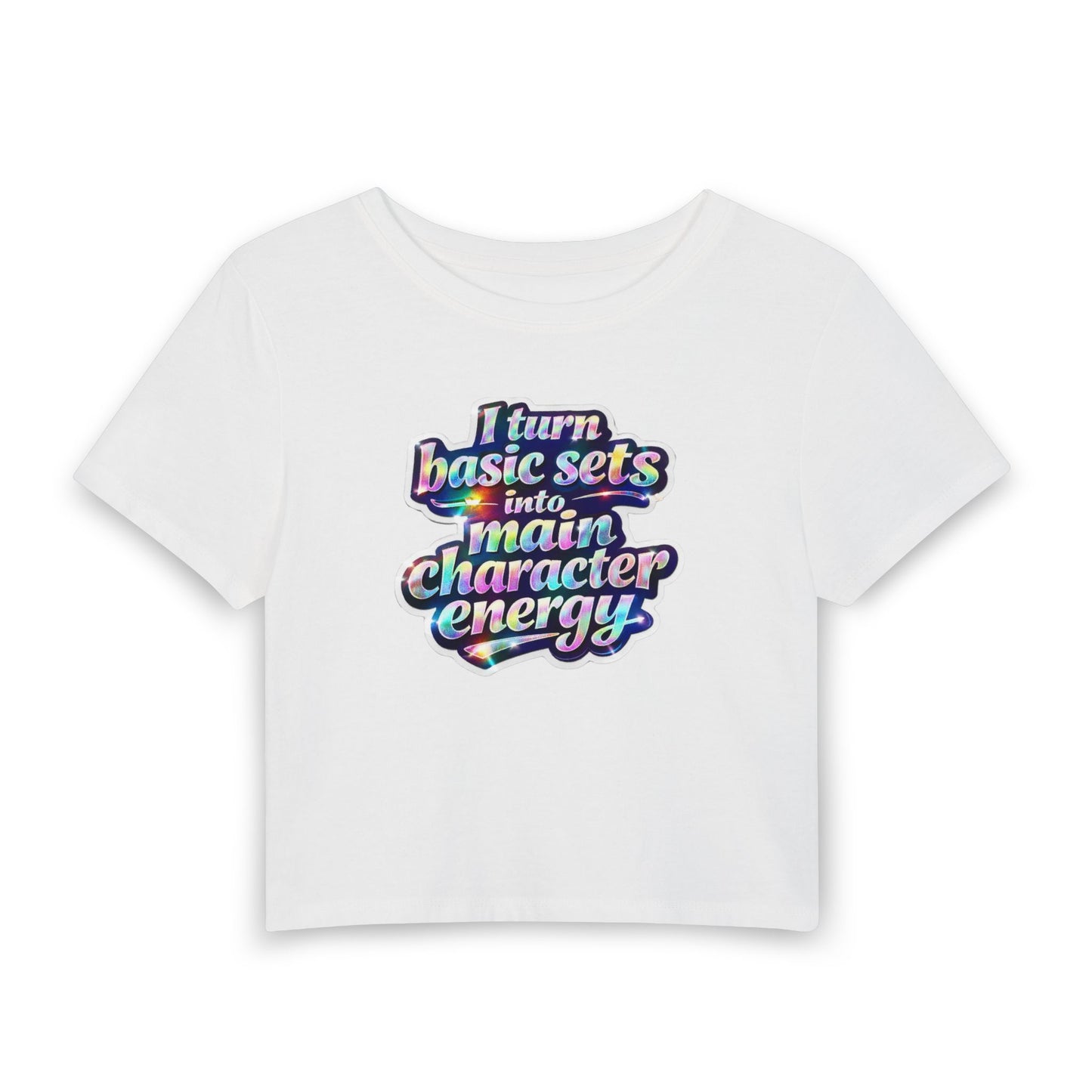 I turn basic sets into main character energy Crop Tee