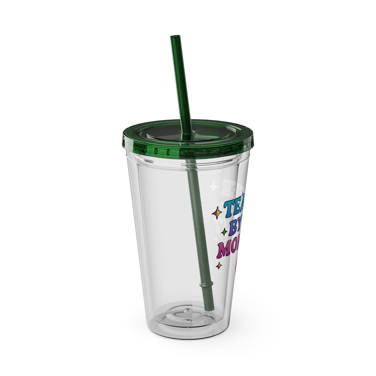 Teacher by day mom 24/7 Clear Insulated Cup