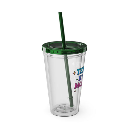 Teacher by day mom 24/7 Clear Insulated Cup