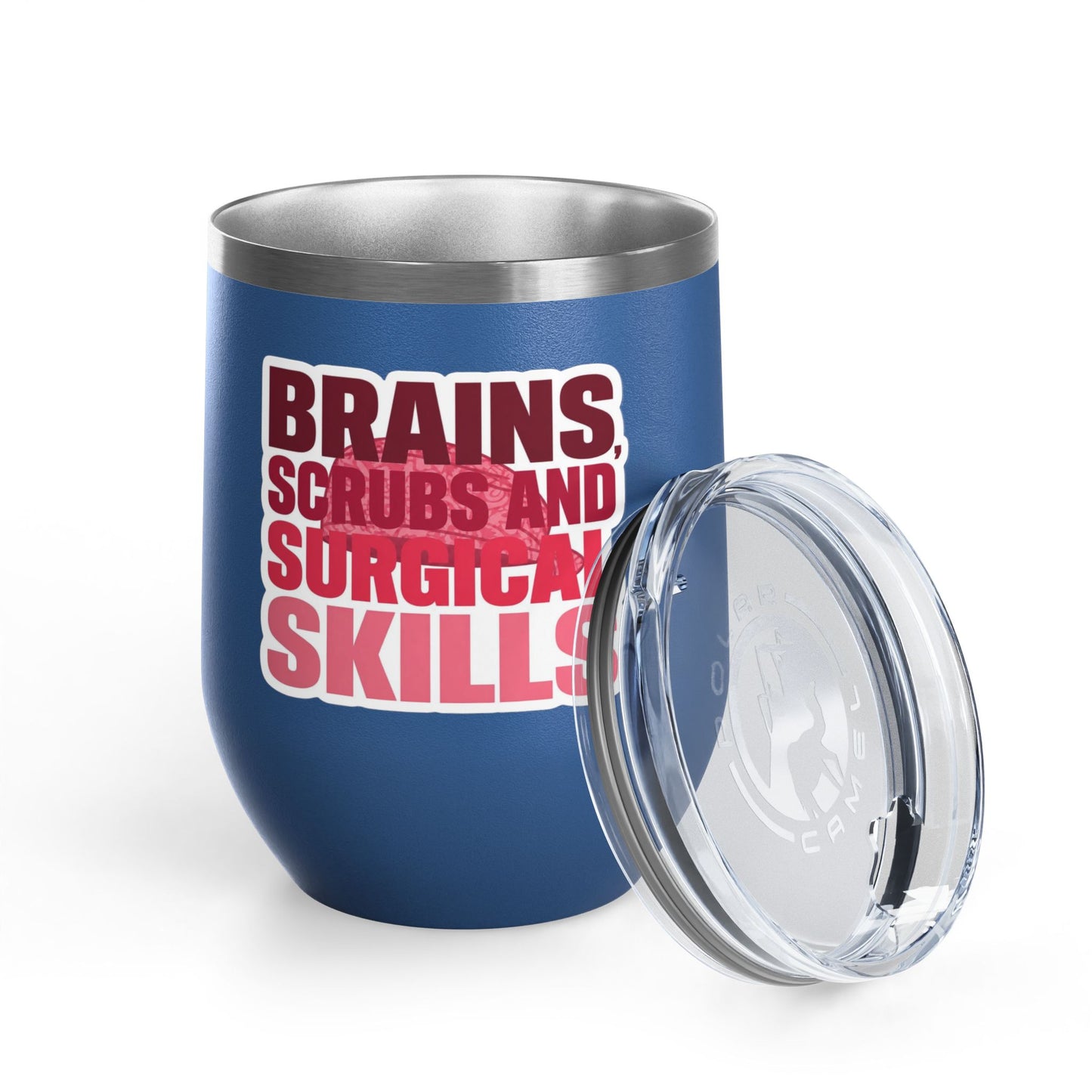 Brains, scrubs and surgical skills pink Tumbler