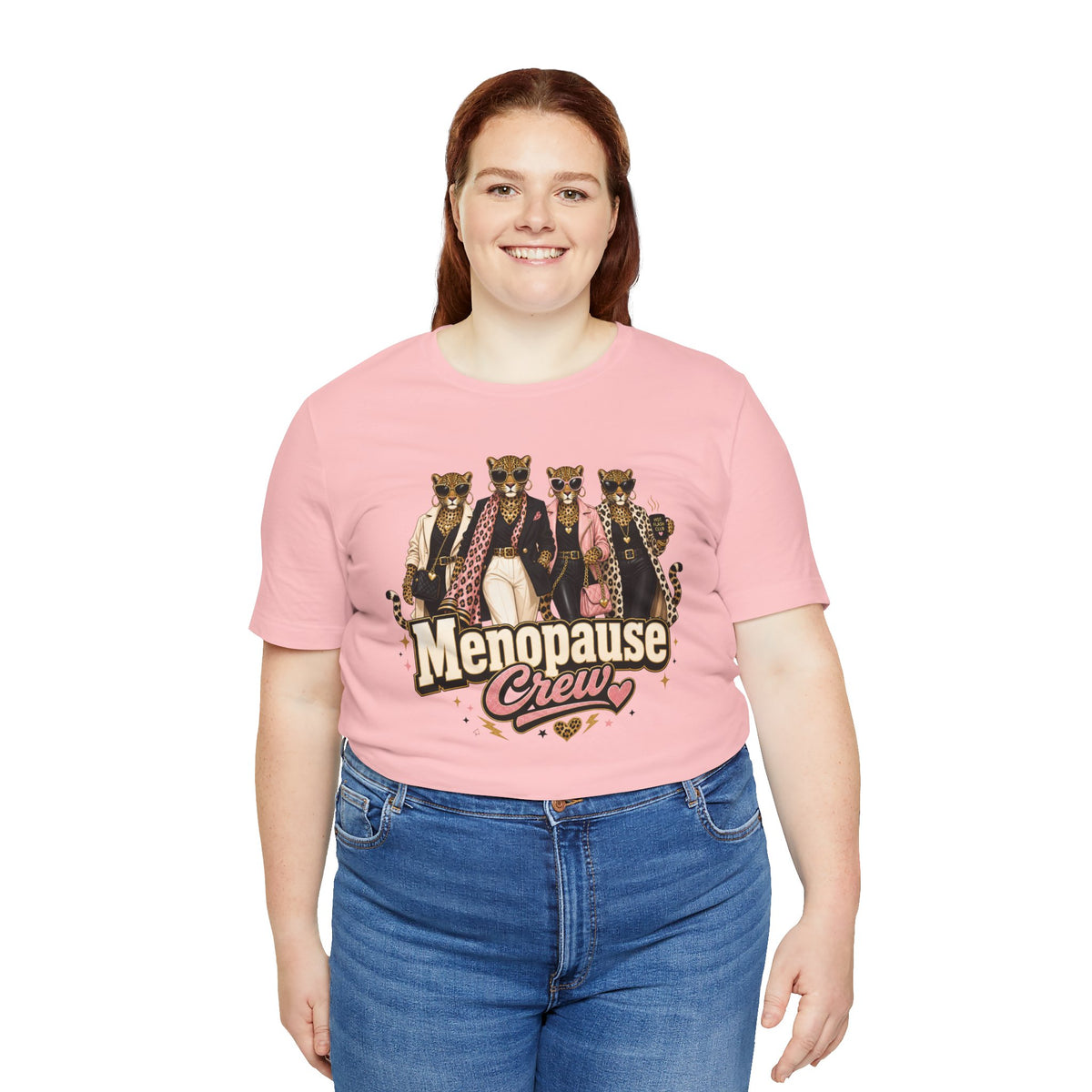 Menopause crew leopard T-shirt