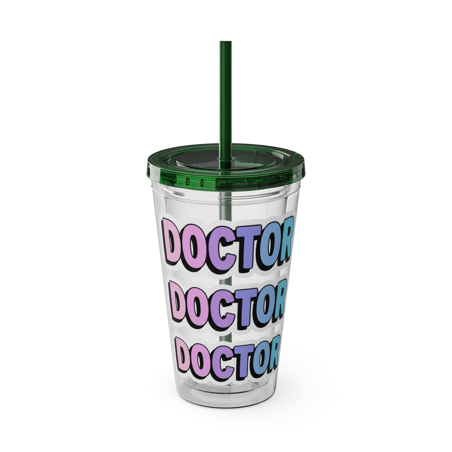 DOCTOR faux sticker Clear Insulated Cup