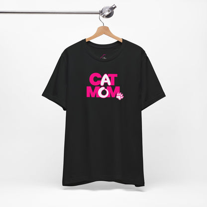 Cat mom pink T-shirt