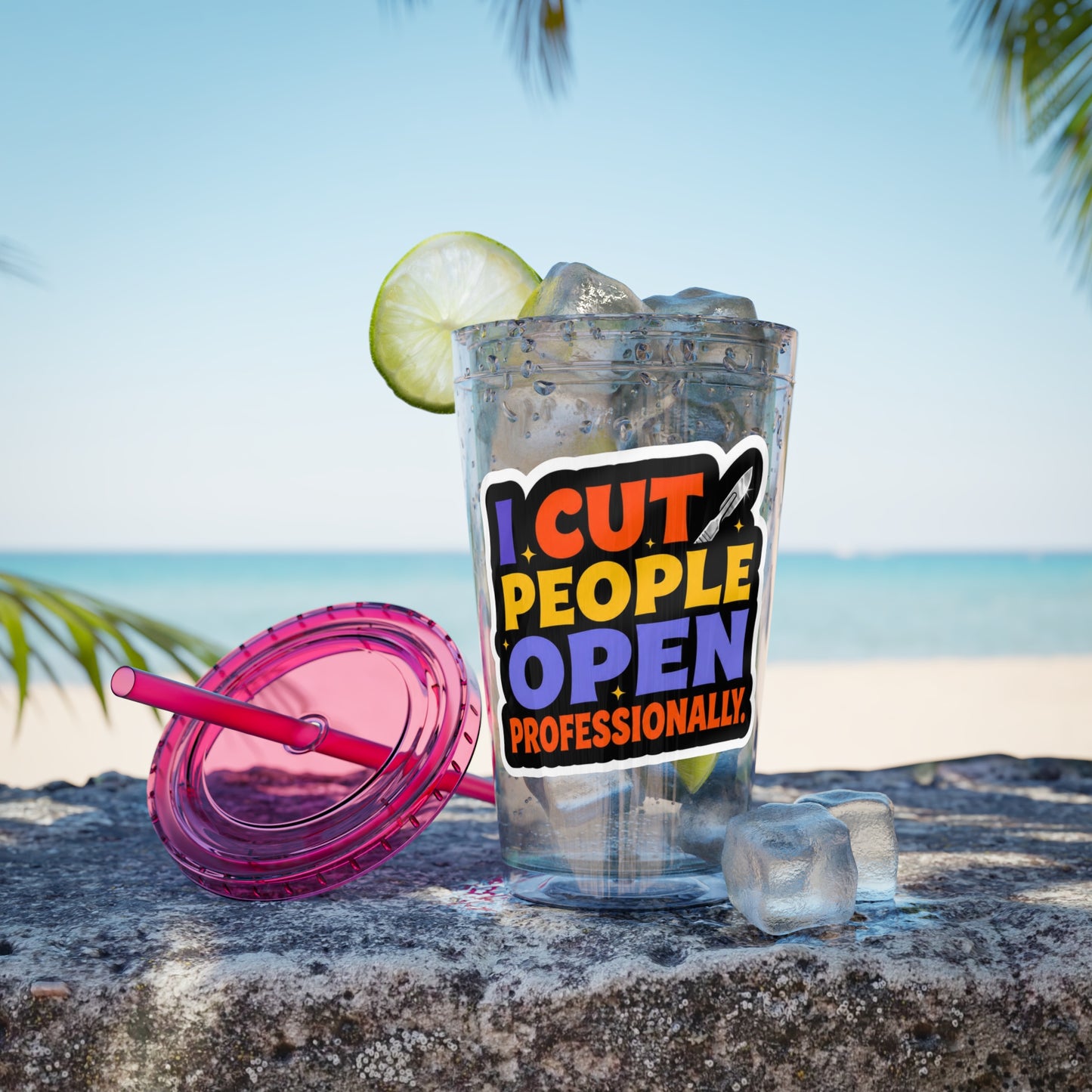 I cut people open professionally Clear Insulated Cup