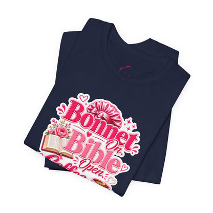 Bonnet on, Bible open, coffee ready T-shirt