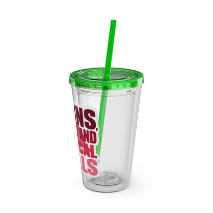 Brains, scrubs and surgical skills pink Clear Insulated Cup
