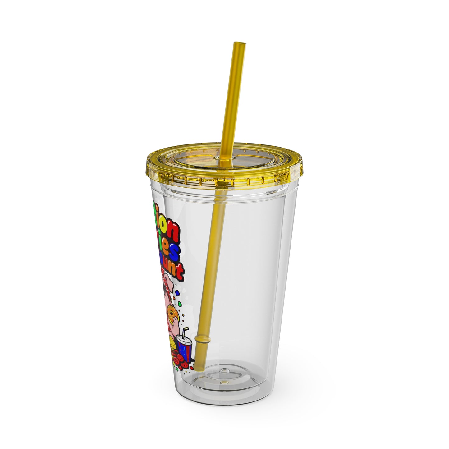 Vacation calories don't count Clear Insulated Cup